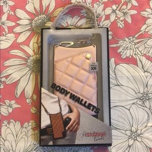 Pink iPhone XR body wallet
